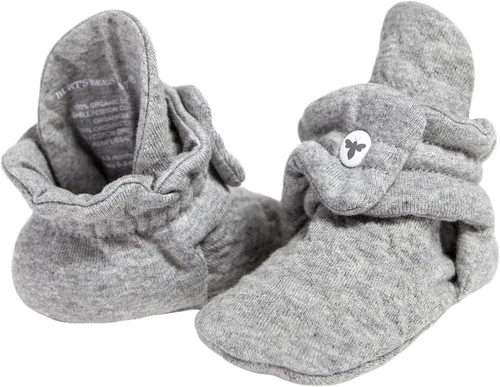 Vista 14 de Burt's Bees Baby Botines unisex 100% algodón orgánico, ajustables Los botines de bebé fáciles de poner y quitar proporcionan un ajuste cómodo y raya
