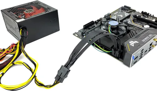 Vista 3 de EPS12V CPU 8 pines hembra a CPU ATX 8 pines y ATX 4 pines macho cable de extensión de fuente de alimentación