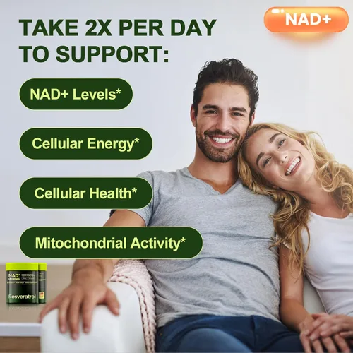 Vista 3 de Suplemento alternativo NMNH, resveratrol de ribósido de nicotinamida NAD, NAD liposomal + resveratrol, suministro de 30 días - Suplemento NAD