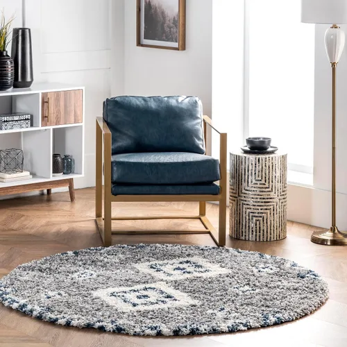 Vista 11 de nuLOOM Transitional Regina Shag - Alfombra decorativa, 3 x 5, color azul