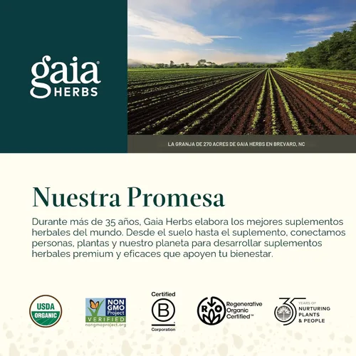 Vista 7 de Gaia Herbs Raíz de Ashwagandha - Suplemento para aliviar el estrés y apoyar el sueño - Apoya niveles de energía equilibrados y perspectiva positiva*