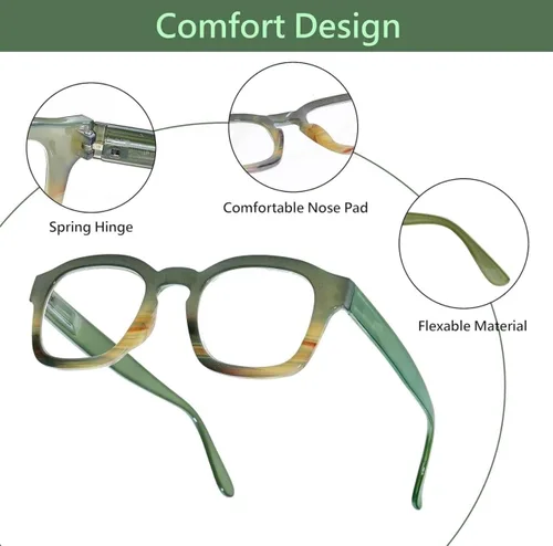 Vista 3 de Gafas de lectura para mujeres a la moda, anti fatiga ocular protección UV (1,25 - 3,00)