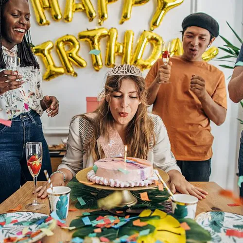Vista 4 de Kit de corona de banda y diamantes de imitación para cumpleaños número 40, regalos de cumpleaños número 40 para mujeres (AB oro rosa)