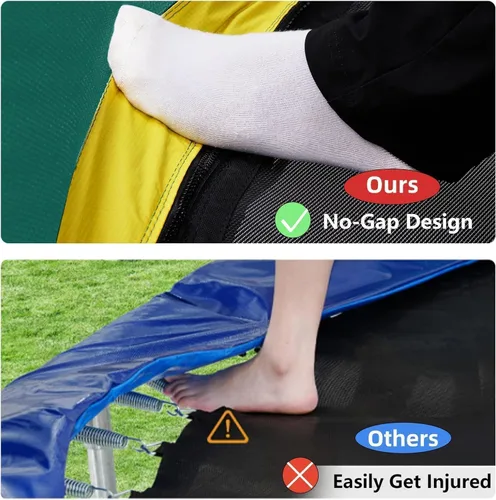 Vista 3 de 1400LBS 6FT 8FT 10FT 12FT 14FT Springless Trampolines for Kids and Adults, ASTM Approved Outdoor Trampoline with Enclosure Net, Backyard Trampoline