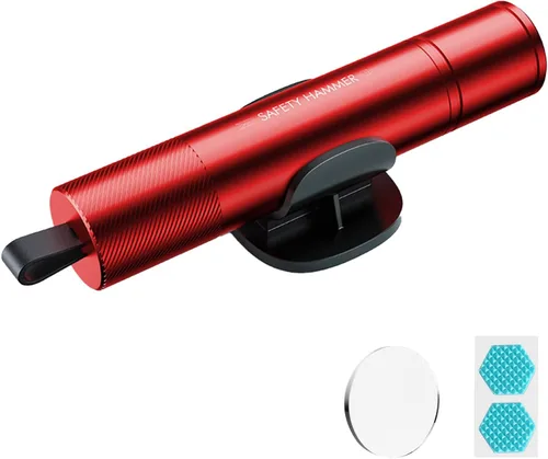 Vista 8 de MOTORBUDDY Rompedor de Ventanas Cortador de Cinturón de Seguridad, Herramienta Rompedor de Ventanas de Coche, Rompedor de Vidrio de Emergencia