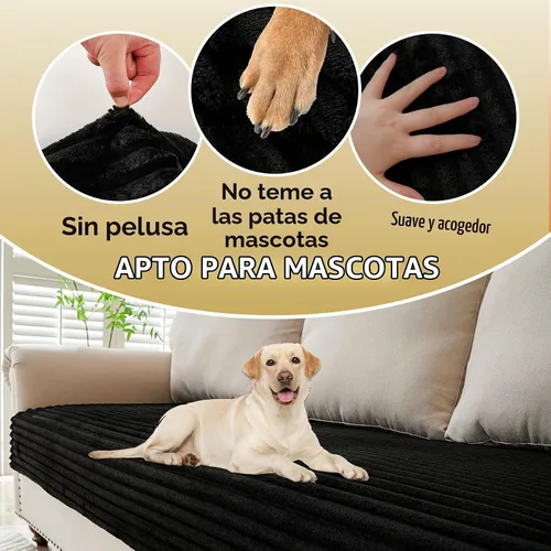 Vista 6 de HAOMAIJIA Juego de 2 fundas antideslizantes para reposabrazos de sofá, fundas peludas para reposabrazos de sofá, lavables, gruesas, suaves