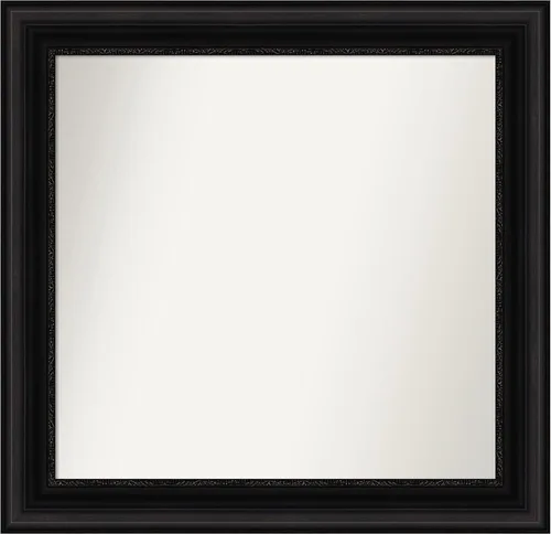 Vista 432 de Amanti Art Espejo personalizado, espejo de baño negro puente, espejo de pared o espejo de tocador de baño sobre el fregadero (26 x 26 pulgadas)