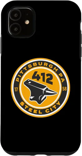 Vista 8 de Pittsburgh Steel City 412 Case for iPhone 16
