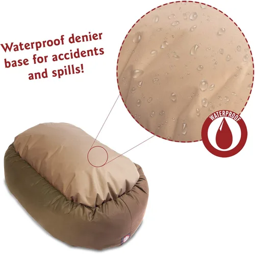 Vista 4 de Majestic Pet Products - Cama en forma de bagel para perro, color caqui, 32 pulgadas