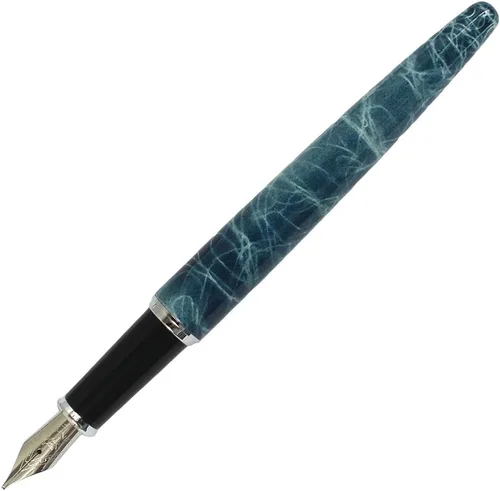 Vista 4 de XIAOYU Jinhao - Pluma estilográfica con convertidor de recarga de tinta, punta media, color azul