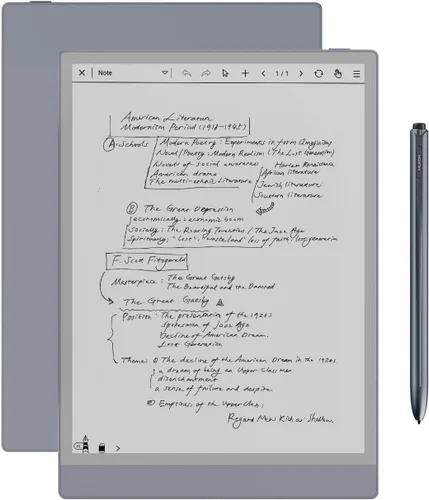 Vista 10 de HUION Note E - Cuaderno digital con bolígrafo magnético sin batería, bloc de notas de 8.4 pulgadas para reuniones, pantalla antirreflejo, tableta