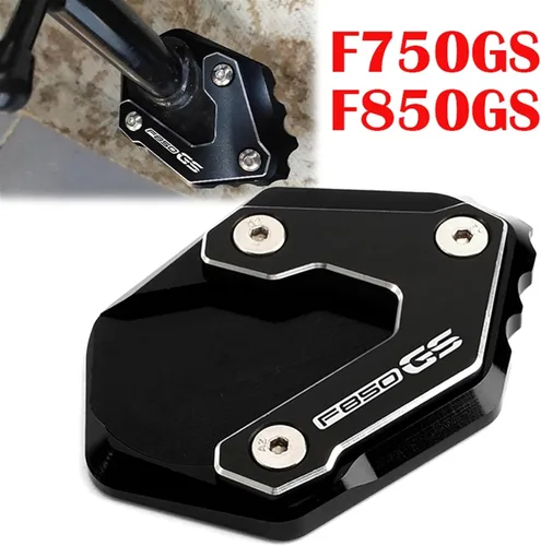 Vista 7 de Soporte lateral para motocicleta, placa de extensión para BMW F850GS F750GS F850 GS F 750 850 GSA 2018 2020 2021 2022 (color : A plateado F750GS)