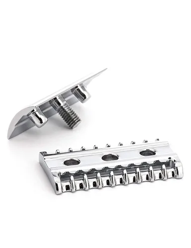 Vista 6 de MÜHLE TRADICIONAL R41 - Maquinilla de afeitar de seguridad de doble filo (peine abierto) para hombres, perfecta para uso diario, calidad