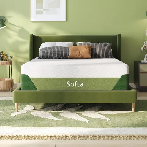 Vista 12 de Softa - Colchón de espuma viscoelástica de gel refrigerante doble, 6