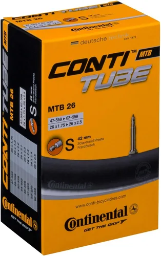 Vista 2 de Continental Tubos de bicicleta MTB 26 (1.75-2.25) Presta Valve 1.654 in Tubo de bicicleta - Paquete económico (paquete de 5) Tubo de bicicleta