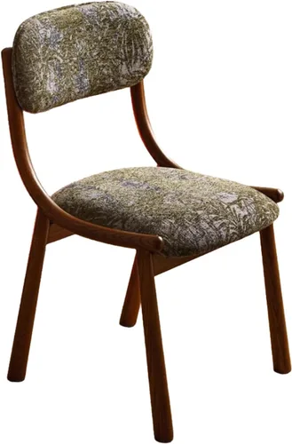 Vista 17 de Rustic Fabric Dining Room Chairs, Kitchen Chair with Backrest, Dining Chairs Lobby Chair Set for French Country Farmhouse Kitchen Home