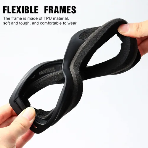 Vista 7 de SPOSUNE Gafas de esquí y nieve, resistentes al viento, antivaho, protección UV para hombres y mujeres, motocross, motocicleta, ATV, todoterreno, OTG
