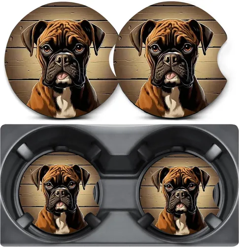 Vista 45 de Paquete de 2 posavasos para automóvil para portavasos, posavasos para portavasos de automóvil Trio Cats, tapete de goma antideslizante