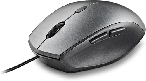 Vista 5 de NGS Moth - Ratón óptico gris con cable USB para computadora con 5 botones silenciosos y desplazamiento, mouse ergonómico, 800/1200/1600 DPI
