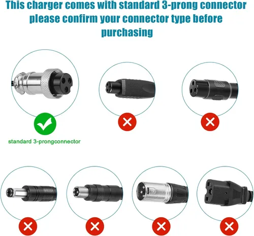 Vista 3 de Cargador rápido de batería de scooter eléctrico de 24 V 2A para Razor CC2420 E100 E125 E150 E175 E200 E225S E300 E325S E500 MX350 MX400 PR200 Pocket