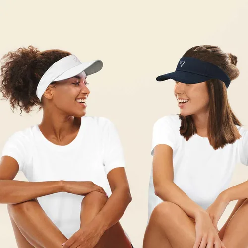 Vista 6 de DALIX Corazón bordado visera sombrero ajustable algodón mujeres clásico