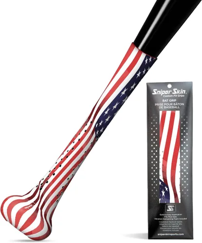 Vista 12 de SNIPER SKIN Baseball & Softball Bat Grip - Replacement Bat Grip Wrap - Easy Install, Strong, Waterproof, Tacked for Performance Negro