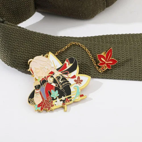 Vista 2 de Genshin - Broches esmaltados con diseño de personajes de juegos calientes, broche de solapa, regalo para fanáticos, broche de metal con insignia