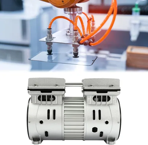 Vista 6 de Bomba de aire sin aceite de 550W, Bomba de compresor de pistón sin aceite de alta presión, Bomba de vacío de compresor de 1700 rpm, Bomba de aire
