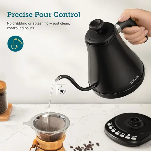 Vista 7 de COSORI Air Fryer Pro LE - Freidora de aire de 5 cuartos de galón, comidas rápidas y fáciles, hasta 450 ℉, silenciosa, 85% y hervidor eléctrico