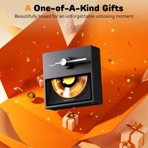 Vista 2 de WSKEN Altavoz Bluetooth retro, regalos para amantes de la música, mujeres, hombres, inauguración de la casa, decoración de escritorio estética