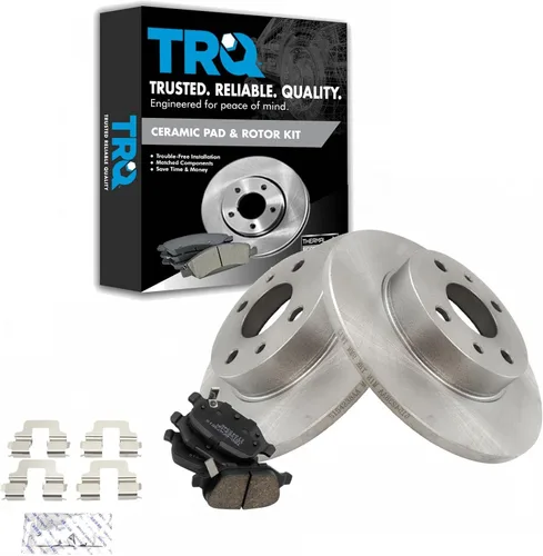 Vista 59 de TRQ Juego de pastillas de freno y rotor de cerámica trasera compatible con Honda Accord V6 1998-02 3.0L con frenos de disco traseros 02-06 Acura RSX