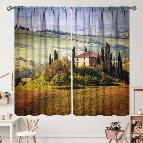 Vista 20 de Cortinas italianas, patio antiguo, sillas de café de Italia, casas históricas en la calle, sala de estar, dormitorio, cortinas opacas con bolsillo