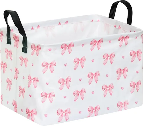 Vista 18 de Cesta de almacenamiento vacía para niños, organizador de almacenamiento impermeable de béisbol, cestas plegables con asas para mujeres, cesta