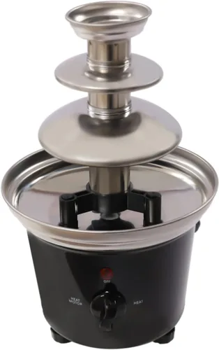 Vista 4 de Máquina eléctrica de fuente de fondue de chocolate de 3 niveles, mini máquina de fuente de chocolate de 40 W, fuente de fondue comercial, fuente