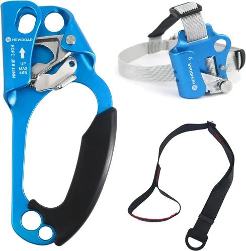 Vista 12 de NewDoar Certificado UIAA y CE - Ascendedor de mano para escalada en roca, arborista, equipo de rapel para cuerda de 8~13MM