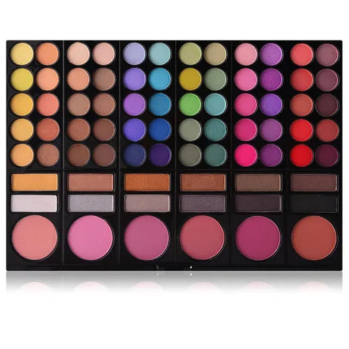 Vista 9 de SHANY - Paleta lista para festivales - Sombras de ojos altamente pigmentadas y mezclables, maquillaje rubor y polvo facial. Kit de maquillaje con 78