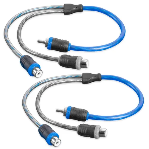 Vista 12 de NVX® XIV2M - Cable de interconexión de audio RCA de cobre libre de oxígeno de 1 hembra a 2 machos, par trenzado de audio RCA serie V, con reducción