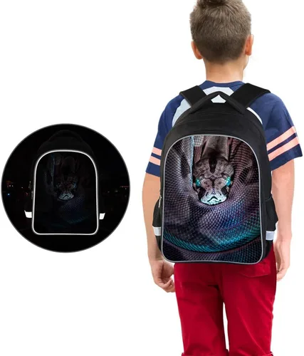 Vista 7 de Luminous 3D Print School Backpack Large Capacity Lightweight Students Bookbag for Kids