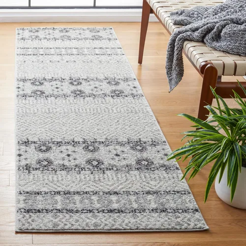 Vista 21 de SAFAVIEH Madison Collection - Alfombra decorativa de 2 pies 3 pulgadas x 4 pies, color carbón y gris, diseño bohemio chic, no desprende pelusa