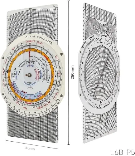 Vista 3 de E6B Flight Computer Aviation Circular Slide Rule for Pilot
