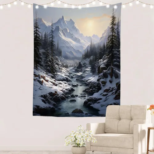 Vista 43 de Batmerry Abstract Repeat Polyester Tapestry, Tiled Directional Lightweight Wall Hanging High-Definition Print Backdrop For Dorm Room Bedroom Living