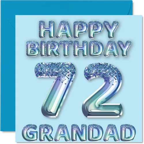 Vista 189 de Stuff4 Tarjeta de primer cumpleaños para niños, globo de fiesta con purpurina azul, tarjetas de feliz cumpleaños para niño de 1 año, nieto, hijo, 57