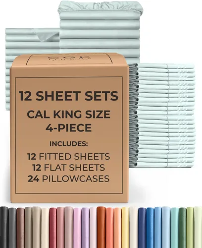 Vista 322 de Pack of 2, Twin Size 3 Piece Sheet Set - Breathable & Cooling - White