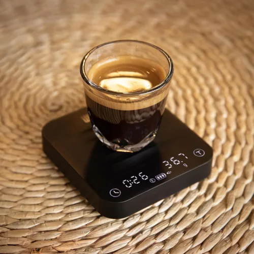 Vista 2 de WACACO Exagram Pro Báscula de Café con Temporizador, Báscula Inteligente de Espresso con Caja de Transporte, Báscula Digital Mini Recargable