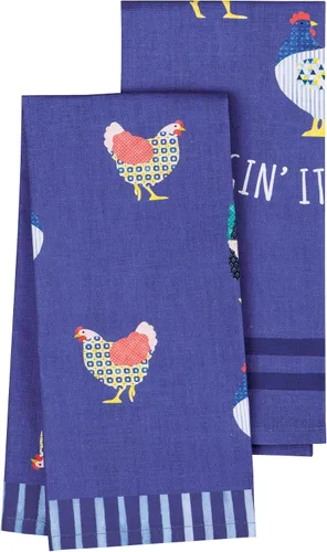 Vista 54 de Maison d' Hermine - Juego de 2 paños de cocina, multiusos, 100% de algodón, suave y absorbente, trapo de cocina, toalla de bar, Birdies On Wire