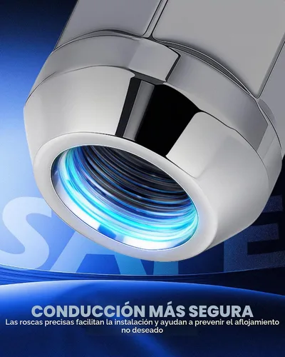 Vista 4 de OMT 1/2 "-20 tuercas de llanta con asiento de cono, juego de 20 tuercas de llanta con 1 llave de enchufe Tuercas de rueda compatibles con Dodge