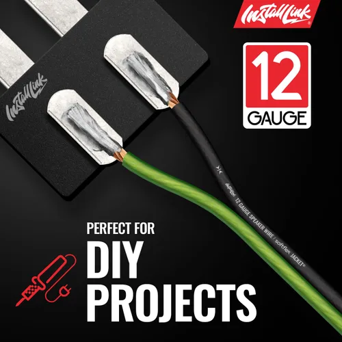 Vista 6 de Cable de altavoz de calibre 12 AWG (100 pies) para automóvil o Verde esmerilado/negro