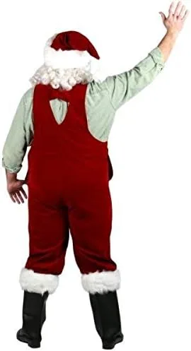 Vista 6 de Traje de Papá Noel de terciopelo burdeos con monos - Halco Claus Deluxe Outfit Bundle w Santa Guide