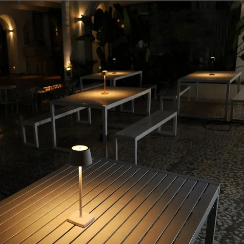 Vista 7 de Lámpara de escritorio inalámbrica led recargable, aluminio, regulable, adecuada para iluminación interior y exterior (negro)