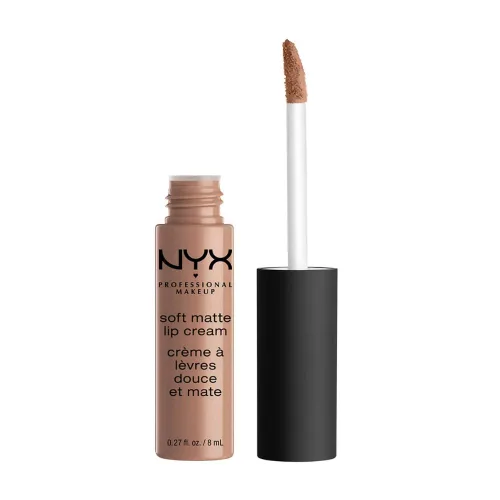 Vista 18 de NYX PROFESSIONAL MAKEUP - Crema labial mate y suave, lápiz labial líquido ligero, Abu Dhabi (rosa profundo-beige)